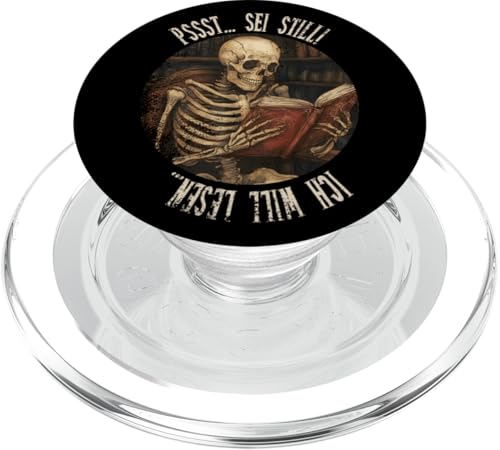 Pssst... Sei still! Ich will lesen... Goth Leseliebhaber PopSockets PopGrip für MagSafe von Gothic Book Lover Designs