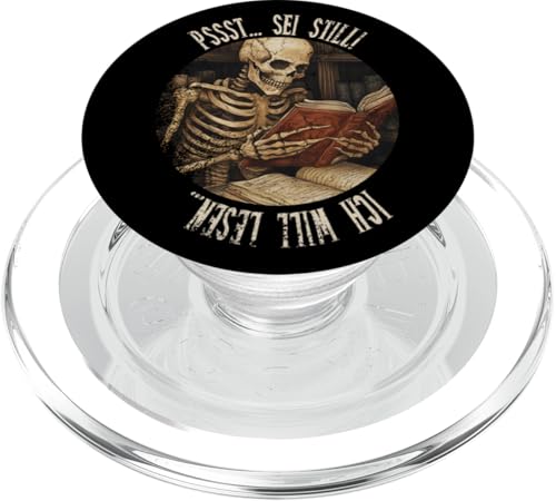 Pssst... Sei still! Ich will lesen... Goth Leseliebhaber PopSockets PopGrip für MagSafe Pssst... Sei still! Ich will lesen... Goth Leseliebhaber PopSockets PopGrip für MagSafe von Gothic Book Lover Designs