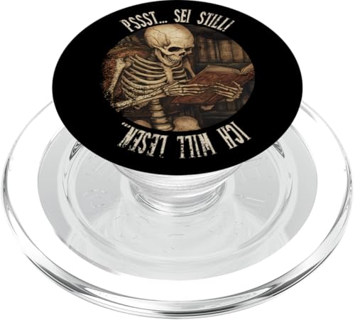 Pssst... Sei still! Ich will lesen... Goth Leseliebhaber PopSockets PopGrip für MagSafe von Gothic Book Lover Designs