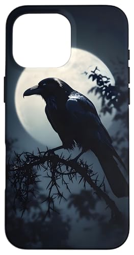 Gothic Rabe Silhouette Mond Hülle für iPhone 16 Pro Max Gothic Rabe Silhouette Mond Hülle für iPhone 16 Pro Max von Gothic Designs by Dennex