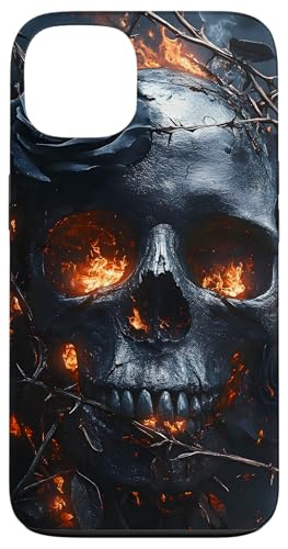 Gothic Totenkopf mit Rosen und Flammen Hülle für iPhone 13 Gothic Totenkopf mit Rosen und Flammen Hülle für iPhone 13 von Gothic Designs by Dennex