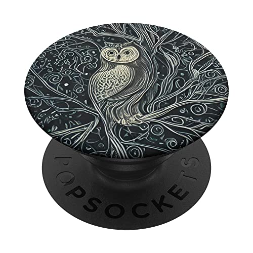 Eule Gothic Horror Grunge Esoterik Schneeeulen Mystisch Okkult PopSockets mit austauschbarem PopGrip von Gothic Owl Occult