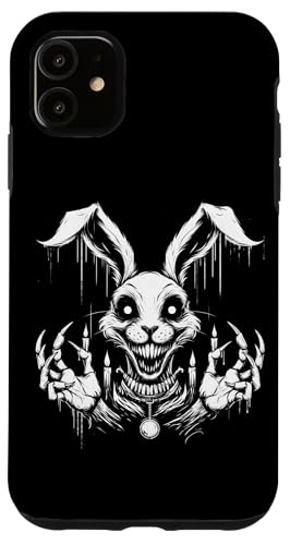 Gruseliger Goth Hase, Horror Hase, Weirdcore Hase Hülle für iPhone 11 von Gothic Tiere & Grunge Goth Geschenke