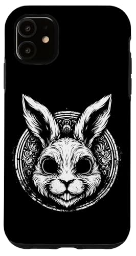 Gruseliger Goth Hase, Horror Hase, Weirdcore Hase Hülle für iPhone 11 von Gothic Tiere & Grunge Goth Geschenke