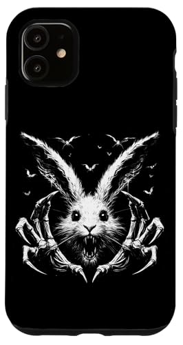Gruseliger Goth Hase, Horror Hase, Weirdcore Hase Hülle für iPhone 11 von Gothic Tiere & Grunge Goth Geschenke