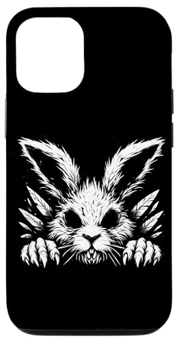 Gruseliger Goth Hase, Horror Hase, Weirdcore Hase Hülle für iPhone 12/12 Pro von Gothic Tiere & Grunge Goth Geschenke