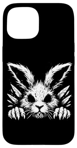 Gruseliger Goth Hase, Horror Hase, Weirdcore Hase Hülle für iPhone 15 von Gothic Tiere & Grunge Goth Geschenke