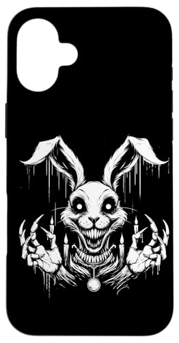 Gruseliger Goth Hase, Horror Hase, Weirdcore Hase Hülle für iPhone 16 Plus von Gothic Tiere & Grunge Goth Geschenke