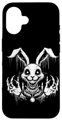 Gruseliger Goth Hase, Horror Hase, Weirdcore Hase Hülle für iPhone 16 von Gothic Tiere & Grunge Goth Geschenke