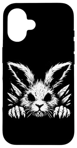 Gruseliger Goth Hase, Horror Hase, Weirdcore Hase Hülle für iPhone 16 von Gothic Tiere & Grunge Goth Geschenke
