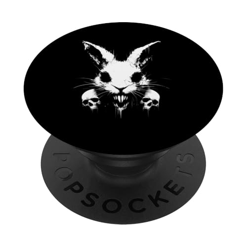 Gruseliger Goth Hase, Horror Hase, Weirdcore Hase PopSockets Klebender PopGrip von Gothic Tiere & Grunge Goth Geschenke