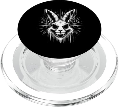 Gruseliger Goth Hase, Horror Hase, Weirdcore Hase PopSockets PopGrip für MagSafe von Gothic Tiere & Grunge Goth Geschenke