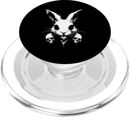 Gruseliger Goth Hase, Horror Hase, Weirdcore Hase PopSockets PopGrip für MagSafe von Gothic Tiere & Grunge Goth Geschenke