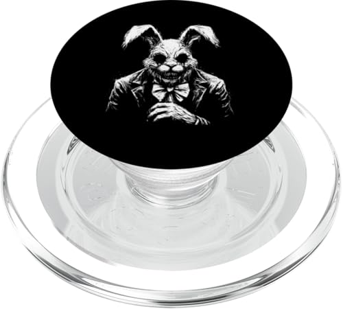 Gruseliger Goth Hase, Horror Hase, Weirdcore Hase PopSockets PopGrip für MagSafe von Gothic Tiere & Grunge Goth Geschenke