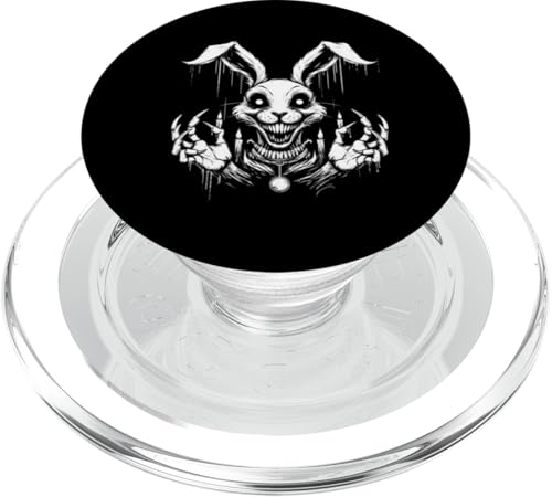 Gruseliger Goth Hase, Horror Hase, Weirdcore Hase PopSockets PopGrip für MagSafe von Gothic Tiere & Grunge Goth Geschenke