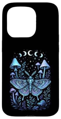 Mondphasen Mond Motte Pilze Cottagecore Mystische Hülle für iPhone 15 Pro Mondphasen Mond Motte Pilze Cottagecore Mystische Hülle für iPhone 15 Pro von Gothic