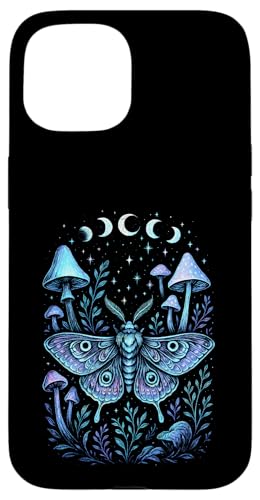 Mondphasen Mond Motte Pilze Cottagecore Mystische Hülle für iPhone 15 Mondphasen Mond Motte Pilze Cottagecore Mystische Hülle für iPhone 15 von Gothic