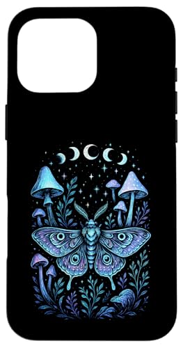 Mondphasen Mond Motte Pilze Cottagecore Mystische Hülle für iPhone 16 Pro Max Mondphasen Mond Motte Pilze Cottagecore Mystische Hülle für iPhone 16 Pro Max von Gothic