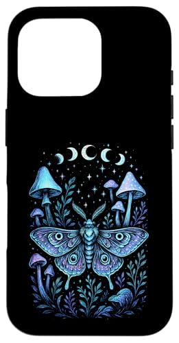 Mondphasen Mond Motte Pilze Cottagecore Mystische Hülle für iPhone 16 Pro Mondphasen Mond Motte Pilze Cottagecore Mystische Hülle für iPhone 16 Pro von Gothic