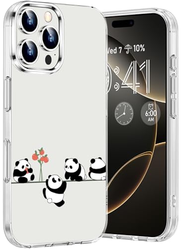 für iPhone 16 Pro Hülle Silikon Transparent Handyhülle Durchsichtig für iPhone 16 Pro Crystal Clear Case Tasche Dünn Weich TPU für iPhone 16 Pro Slim Cover Cute Motive Stoßfest Schutzhülle 5G von Gotivi