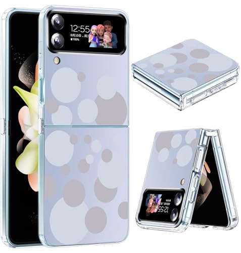 Crystal Clear Z Flip 4 Hülle Silikon Transparent Handyhülle für Samsung Galaxy Z Flip 4 Durchsichtig Tasche Dünn Weich TPU Galaxy Z Flip 4 Slim Case Cover Cute Muster Stoßfest Schutzhülle (B) von Gotivi
