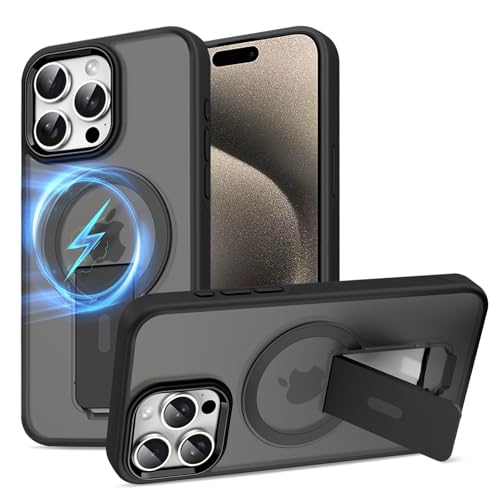 Gotivi für iPhone 15 Pro Max Hülle Magnet Ständer Handyhülle für iPhone 15 Pro Max Magnetisch Case mit Mag-Safe Halter TPU Silikon Bumper Stoßfest Kratzfeste Schutzhülle Matt Cover 5G (Schwarz) Gotivi für iPhone 15 Pro Max Hülle Magnet Ständer Handyhülle für iPhone 15 Pro Max Magnetisch Case mit Mag-Safe Halter TPU Silikon Bumper Stoßfest Kratzfeste Schutzhülle Matt Cover 5G (Schwarz) von Gotivi