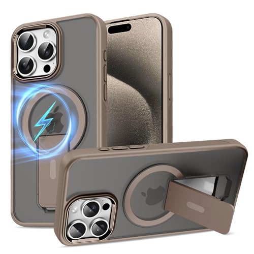 Gotivi für iPhone 15 Pro Max Hülle Magnet Ständer Handyhülle für iPhone 15 Pro Max Magnetisch Case mit Mag-Safe Halter TPU Silikon Bumper Stoßfest Kratzfeste Schutzhülle Matt Cover 5G (Wüstenfarbe) Gotivi für iPhone 15 Pro Max Hülle Magnet Ständer Handyhülle für iPhone 15 Pro Max Magnetisch Case mit Mag-Safe Halter TPU Silikon Bumper Stoßfest Kratzfeste Schutzhülle Matt Cover 5G (Wüstenfarbe) von Gotivi
