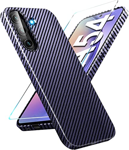 Kompatibel mit Samsung A54 Hülle Carbon [mit A54 Schutzfolie] Ultra dünn PC Handyhülle für Samsung A54 Slim Case Schutzhülle für Samsung Galaxy A54 Cover Stoßfest 360 Grad 5G/6.5" von Gotivi