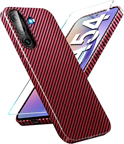 Kompatibel mit Samsung A54 Hülle Carbon [mit A54 Schutzfolie] Ultra dünn PC Handyhülle für Samsung A54 Slim Case Schutzhülle für Samsung Galaxy A54 Cover Stoßfest 360 Grad 5G/6.5" von Gotivi