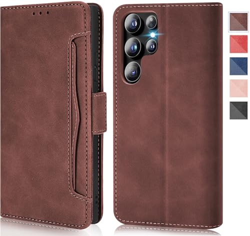 S25 Ultra Hülle Lederhülle Handyhülle für Samsung S25 Ultra 5G Handytasche Flip Case Cover für Samsung Galaxy S25 Ultra Schutzhülle Klappbar 360 Grde Stoßfest Premium Klapphülle Kartenfach (Braun) S25 Ultra Hülle Lederhülle Handyhülle für Samsung S25 Ultra 5G Handytasche Flip Case Cover für Samsung Galaxy S25 Ultra Schutzhülle Klappbar 360 Grde Stoßfest Premium Klapphülle Kartenfach (Braun) von Gotivi