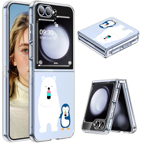 Samsung Z Flip 5 Hülle Slim Case Crystal Clear für Samsung Galaxy Z Flip 5 5G Ultra Dünn Soft TPU Z Flip 5 Handyhülle Anti-Scratch Transparent Stoßfest Schutzhülle (C) von Gotivi