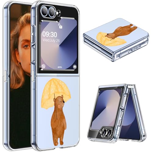 Samsung Z Flip 6 Hülle Slim Case Crystal Clear für Samsung Galaxy Z Flip 6 5G Ultra Dünn Weich TPU Z Flip 6 Handyhülle Anti-Scratch Transparent Stoßfest Schutzhülle (E) von Gotivi