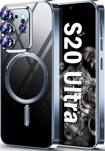 Schutzhülle für Samsung S20 Ultra, kompatibel mit MagSafe-Magnethülle für Samsung Galaxy S20 Ultra 5G, unterstützt kabelloses Ladegerät, klar, weich, dünn, TPU, stoßfest, S20 Ultra Schutzhülle (blau) Schutzhülle für Samsung S20 Ultra, kompatibel mit MagSafe-Magnethülle für Samsung Galaxy S20 Ultra 5G, unterstützt kabelloses Ladegerät, klar, weich, dünn, TPU, stoßfest, S20 Ultra Schutzhülle (blau) von Gotivi