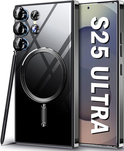 Schutzhülle für Samsung S25 Ultra, kompatibel mit MagSafe, magnetische Schutzhülle für Samsung Galaxy S25 Ultra 5G, unterstützt kabelloses Ladegerät, klar, weich, dünn, TPU, stoßfest, S25 Ultra Schutzhülle für Samsung S25 Ultra, kompatibel mit MagSafe, magnetische Schutzhülle für Samsung Galaxy S25 Ultra 5G, unterstützt kabelloses Ladegerät, klar, weich, dünn, TPU, stoßfest, S25 Ultra von Gotivi