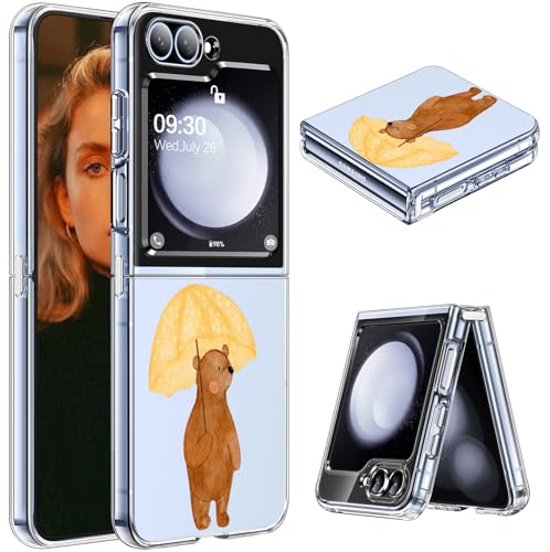 Schutzhülle für Samsung Z Flip 5, dünn, kristallklar, für Samsung Galaxy Z Flip 5, 5G, ultradünn, weich, TPU, Z Flip 5, kratzfest, transparent, stoßfest, Schutzhülle (B) von Gotivi