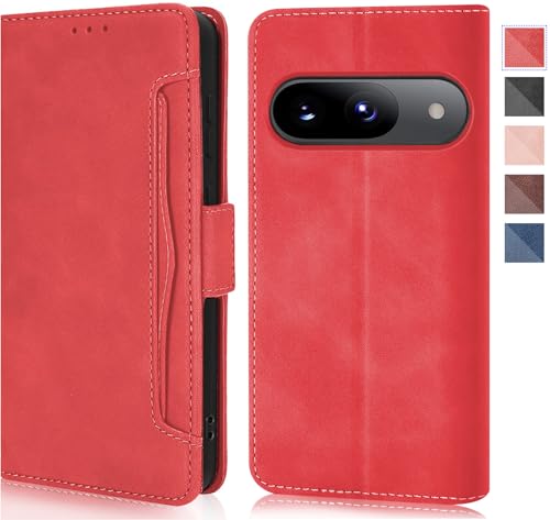 für Google Pixel 9/Pixel 9 Pro Hülle Leder Klappbar Handyhülle für Pixel 9/Pixel 9 Pro Handytasche Flip Case Cover Schutzhülle 360 Grde Stoßfest Premium Klapphülle Wallet-Serie Hüllen von Gotivi