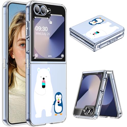 für Samsung Z Flip 6 Hülle Transparent Silikon Handyhülle für Samsung Galaxy Z Flip 6 Crystal Clear Durchsichtig Dünn Weich TPU Slim Case Cover Cute Muster Stoßfest Schutzhülle Handyschale 5G (A) für Samsung Z Flip 6 Hülle Transparent Silikon Handyhülle für Samsung Galaxy Z Flip 6 Crystal Clear Durchsichtig Dünn Weich TPU Slim Case Cover Cute Muster Stoßfest Schutzhülle Handyschale 5G (A) von Gotivi