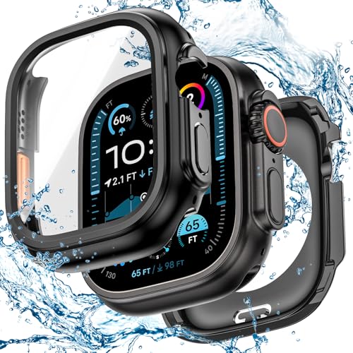 Goton Schutzhülle für Apple Watch Ultra, 2-in-1, 360 Grad Schutz, Harter PC Front/Rückseite Stoßstange HD gehärtetes Glas für iWatch Ultra Zubehör Goton Schutzhülle für Apple Watch Ultra, 2-in-1, 360 Grad Schutz, Harter PC Front/Rückseite Stoßstange HD gehärtetes Glas für iWatch Ultra Zubehör von Goton