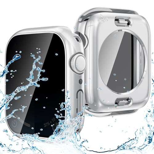 Goton Wasserdichte Schutzhülle für Apple Watch, Displayschutzfolie, 46 mm, 42 mm, 45 mm, 44 mm, 41 mm, 40 mm, Ultra 2, 49 mm, SE Serie 10, 9, 8, 7, 6, 5, 4, Anti-Spionage-Gesichtsabdeckung, Stoßstange Goton Wasserdichte Schutzhülle für Apple Watch, Displayschutzfolie, 46 mm, 42 mm, 45 mm, 44 mm, 41 mm, 40 mm, Ultra 2, 49 mm, SE Serie 10, 9, 8, 7, 6, 5, 4, Anti-Spionage-Gesichtsabdeckung, Stoßstange von Goton