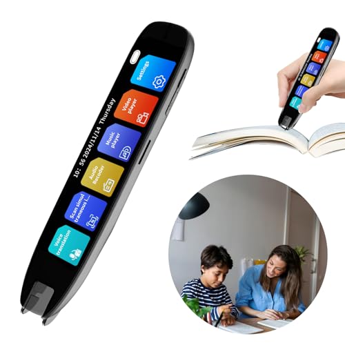Gotrain Scan Übersetzer Stift, Online 142 Sprachen Scan Reader Pen Lesestift mit 3,7 Zoll Touchscreen, Echtzeit-Scan-Lesestift für Legasthenie, Offline 10 Sprachen Scannen Übersetzung von Gotrain