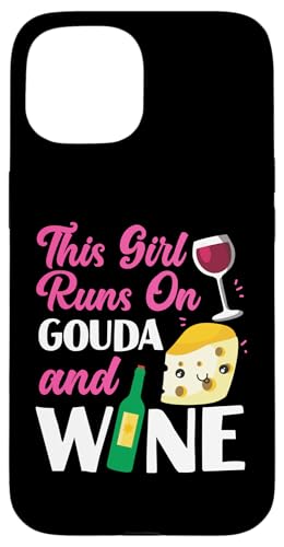 Gouda-Käse: Dieses Mädchen läuft auf Gouda und Wein Hülle für iPhone 15 Gouda-Käse: Dieses Mädchen läuft auf Gouda und Wein Hülle für iPhone 15 von Gouda Cheese Appreciation Designs
