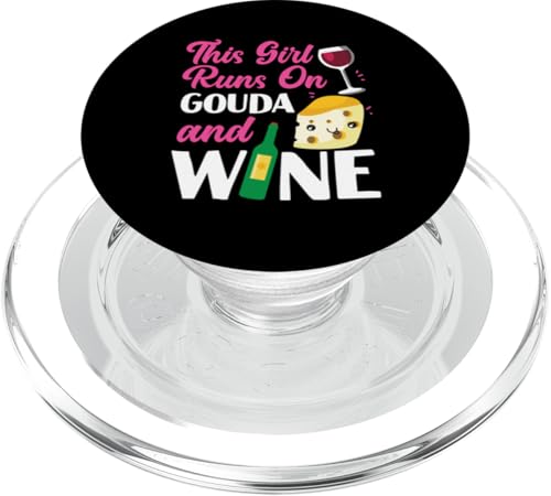 Gouda-Käse: Dieses Mädchen läuft auf Gouda und Wein PopSockets PopGrip für MagSafe Gouda-Käse: Dieses Mädchen läuft auf Gouda und Wein PopSockets PopGrip für MagSafe von Gouda Cheese Appreciation Designs