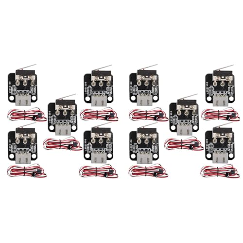 Goufride 10 Stück 3Pin für Endstopp Grenze Endschalter mit Kabeln, 3D Drucker Grenze Endschalter, Mechanisches Endstopp Schalter für 10 Goufride 10 Stück 3Pin für Endstopp Grenze Endschalter mit Kabeln, 3D Drucker Grenze Endschalter, Mechanisches Endstopp Schalter für 10 von Goufride