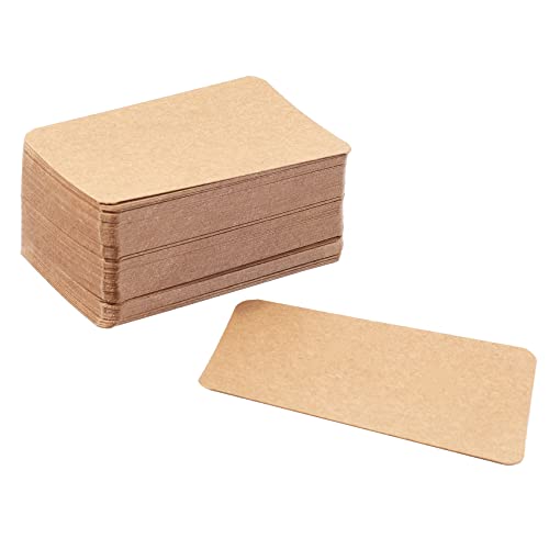 Goufride 100 Stuecke Leere Kraftpapier Visitenkarten Wort Karte Nachricht Karte DIY Geschenkkarte von Goufride