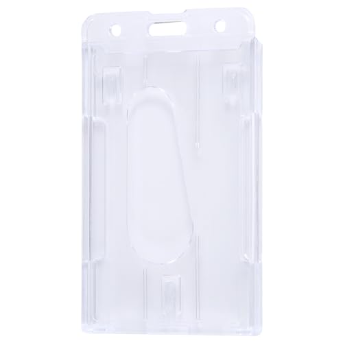 Goufride 1x Vertikaler Hartplastik-Ausweishalter Double Card Id Multi Transparent 10x6cm von Goufride