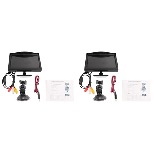 Goufride 2Stck 5 800X480 TFT LCD HD-Bildschirmmonitor mit Doppelter Halterung für Auto-Rückfahrkamera/Rückansicht/DVD Goufride 2Stck 5 800X480 TFT LCD HD-Bildschirmmonitor mit Doppelter Halterung für Auto-Rückfahrkamera/Rückansicht/DVD von Goufride