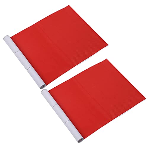 Goufride 2X DIY 30X127 3D Kohlefaser Aufkleber Vinyl Film Wrap Roll Adhesive Auto Aufkleber Blatt Rot von Goufride