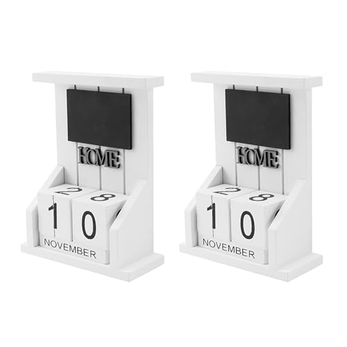 Goufride 2X Schreibtisch Block Kalender Kalender Datum Anzeige Hause BüRo Dekoration () von Goufride