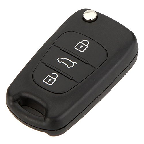 Goufride 3 Taste schluessellos Zugang Fernbedienung klappbar Flip Auto Schluesselanhaenger Huelle Schale Kombination kompatibel mit i20 i30 von Goufride