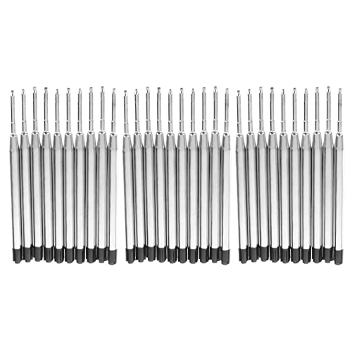 Goufride 30 x Schwarz Kugelschreiber Tintennachfuellungen Mine Medium fuer Stil von Goufride